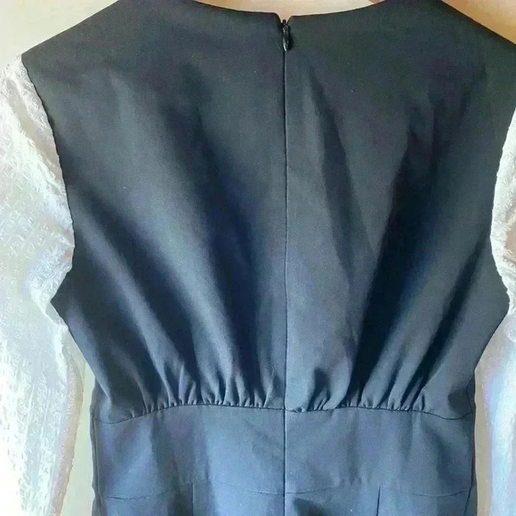 Laria Collection Women Dress Black-and-white Color Pockets Zip-Up Back Size 8 - Picture 5 of 15